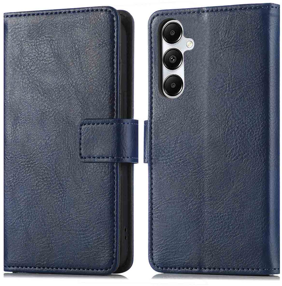 imoshion Hoesje - Geschikt voor Samsung Galaxy S25 Plus - Luxe Bookcase - Donkerblauw