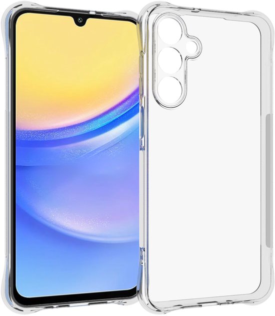 Samsung Galaxy A16 Shockproof Hoesje Transparant Siliconen Flexibel met Verstevigde Hoeken Bescherming