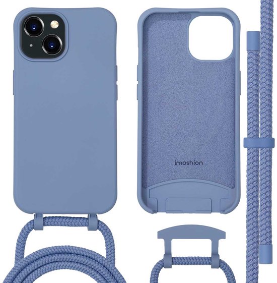 imoshion Case Convient pour iPhone 15 Case avec cordon - imoshion Color Backcover avec cordon amovible Convient pour MagSafe - bleu