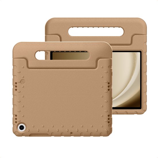 imoshion Tablet Hoes Kinderen - Geschikt voor Samsung Galaxy Tab A9 Plus / Galaxy Tab A11 Plus - Kidsproof Kinder Hoes - Bruin