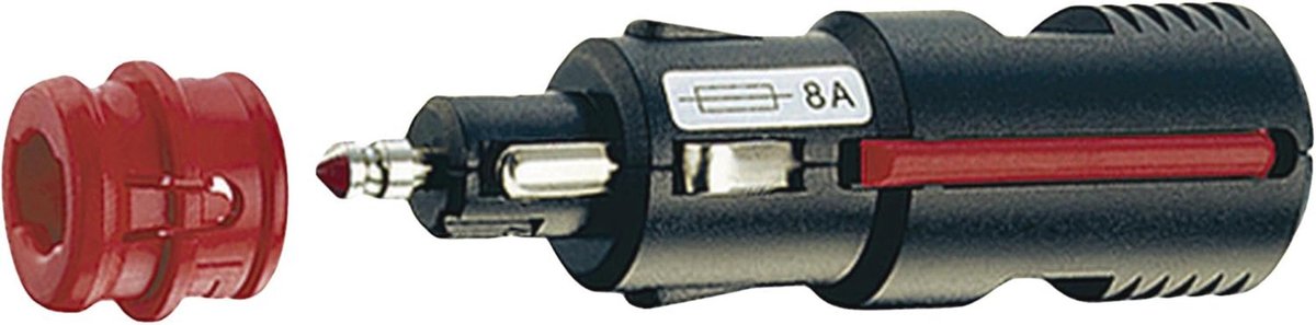 1-polige Stekker met Schroefverbinding - Kunststof - Zwart - DIN / ISO 4165