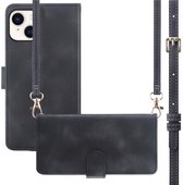 imoshion Hoesje - Geschikt voor Apple iPhone 15 - Bookcase met koord - Zwart
