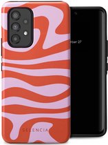 Selencia Coque pour Samsung Galaxy A53 - Selencia Vivid Backcover - Dream Swirl Pink