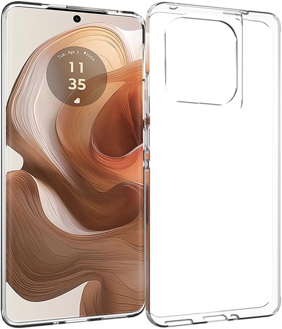 Accezz Coque adaptée pour Motorola Edge 50 Ultra en Siliconen – Accezz Clear Back Cover – Transparent