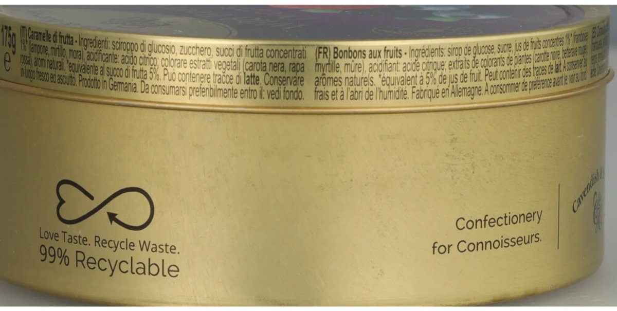 Cavendish & Harvey Wild Berry Zuurtjes - bessenmix in blik - 9 x 175 gram