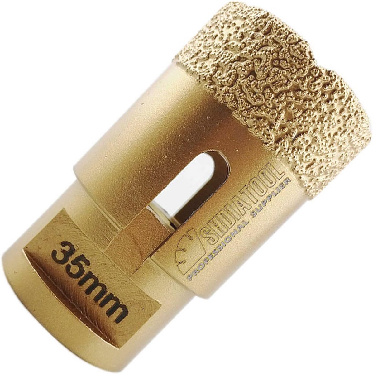 Diamantboor 35 mm voor porselein, tegels, graniet en marmer - vacuüm gesoldeerd met M14 schroefdraad