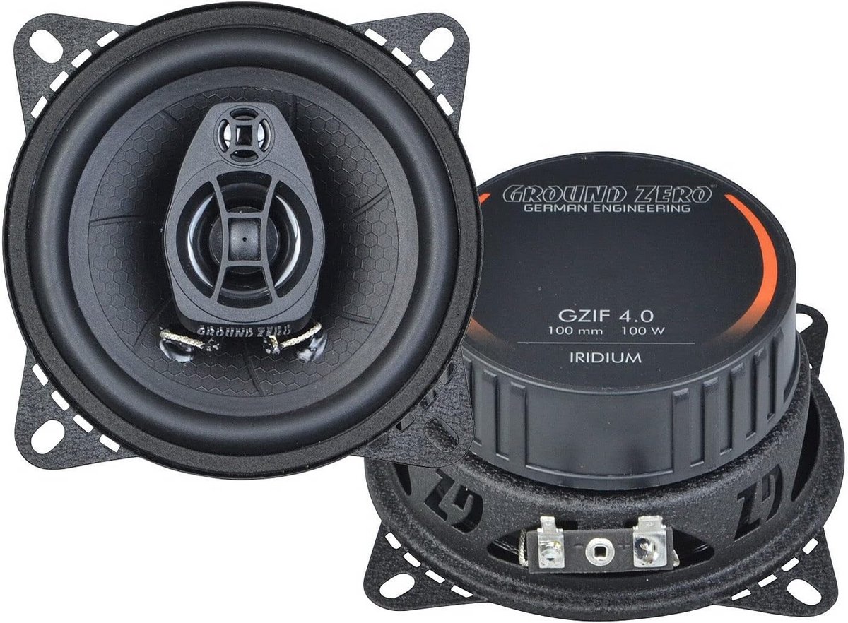 10cm 2-weg Coaxiale Luidsprekers 4 Ohm 100 Watt Set van 2
