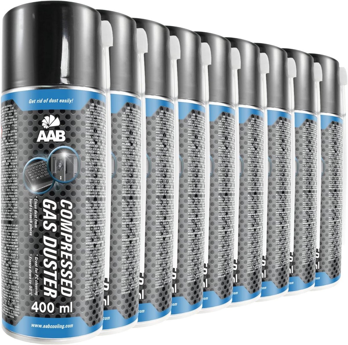 Compressed Gas Duster 400ml - Ideale Luchtreiniger voor Computer en Kantoor