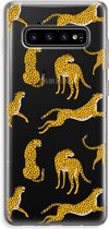 Case Company® - Samsung Galaxy S10 Plus hoesje - Luipaard - Soft Cover Telefoonhoesje - Bescherming aan alle Kanten en Schermrand