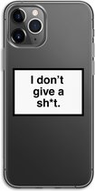 Case Company® - iPhone 11 Pro hoesje - Don't give a shit - Soft Cover Telefoonhoesje - Bescherming aan alle Kanten en Schermrand