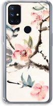 Case Company® - OnePlus Nord N10 5G hoesje - Japanse bloemen - Soft Cover Telefoonhoesje - Bescherming aan alle Kanten en Schermrand