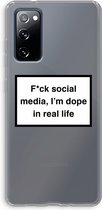 Case Company® - Samsung Galaxy S20 FE / S20 FE 5G hoesje - I'm dope - Soft Cover Telefoonhoesje - Bescherming aan alle Kanten en Schermrand