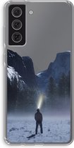 Case Company® - Samsung Galaxy S21 FE hoesje - Wanderlust - Soft Cover Telefoonhoesje - Bescherming aan alle Kanten en Schermrand