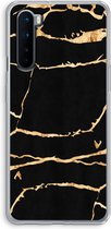 Case Company® - OnePlus Nord hoesje - Gouden marmer - Soft Cover Telefoonhoesje - Bescherming aan alle Kanten en Schermrand