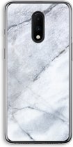 Case Company® - OnePlus 7 hoesje - Witte marmer - Soft Cover Telefoonhoesje - Bescherming aan alle Kanten en Schermrand