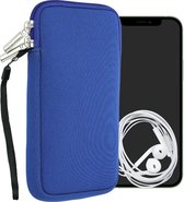 kwmobile Tasje voor smartphones XL - 6,7/6,8" - Insteekhoesje van neopreen in Baltisch blauw - Maat: 17,2 x 8,4 cm