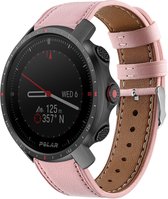 Leer Smartwatch bandje - Geschikt voor  Polar Grit X Pro bandje leer - roze - Strap-it Horlogeband / Polsband / Armband