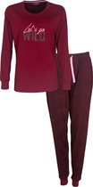 Irresistible Dames Pyjama Bordeaux Rood IRPYD2103A - Maten: XL