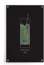 Walljar - Mojito Cocktail - Muurdecoratie - Plexiglas schilderij