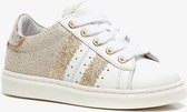 Groot leren meisjes sneakers met glitter - Wit - Maat 24