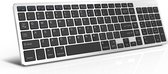 Case2go - Universeel Draadloos Oplaadbaar Bluetooth Toetsenbord met Numeriek Numpad- Wireless Keyboard - Geschikt voor IOS, Android en Windows - QWERTY - Zwart