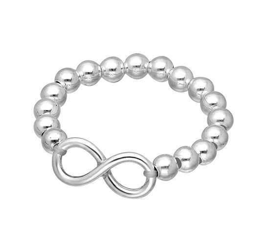 Ring dames verstelbaar met oneindigheidsteken - Multimaat ring verstelbaar dames infinity zilver 925 met geschenkverpakking van Sophie Siero