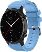 Siliconen Smartwatch bandje - Geschikt voor Strap-it Amazfit GTR 2 siliconen bandje - zand blauw - GTR 2 - 22mm - Strap-it Horlogeband / Polsband / Armband