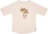 Lässig - UV-Shirt met korte mouwen voor kinderen - Palmen - Offwhite - maat 62-68cm