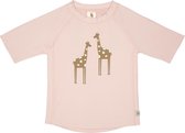 Lässig - UV-Shirt met korte mouwen voor kinderen - Giraffe - Poederroze - maat 86cm
