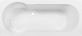 Ben Lazio 2.0 inbouw douchebad met ligzijde rechts hoek links 180x80cm glans wit acryl