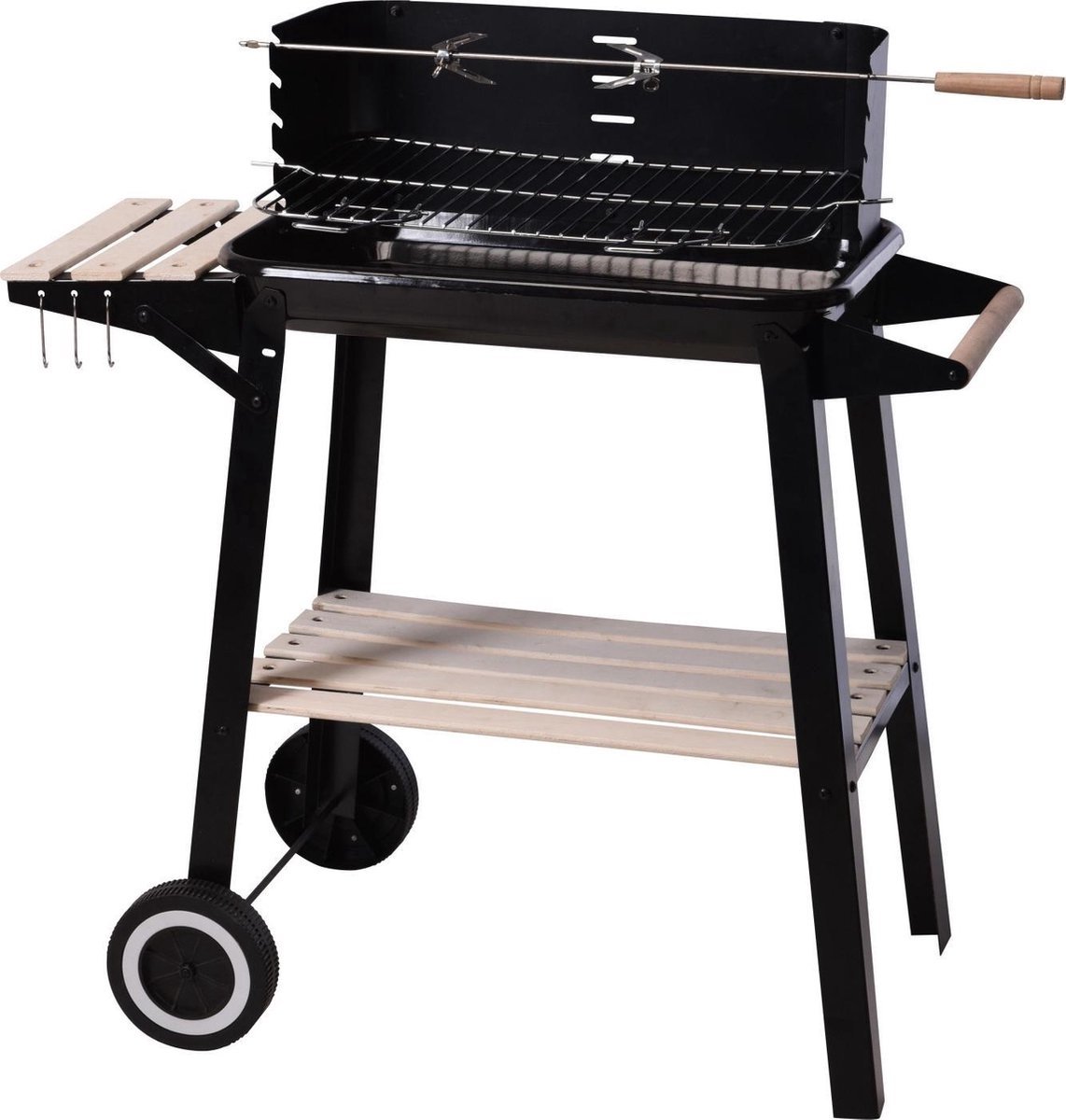 ProGarden Houtskoolbarbecue 86,5 cm zwart - BBQ