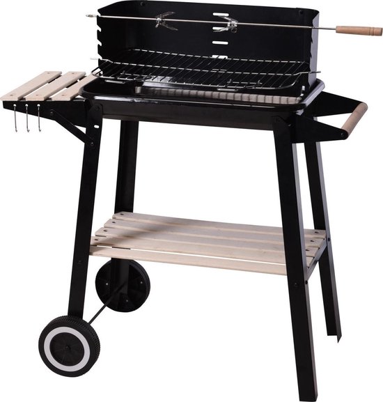 ProGarden Houtskoolbarbecue 86,5 cm zwart