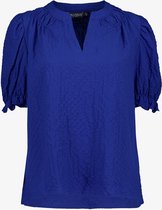 TwoDay dames blouse met ruches - Blauw - Maat M