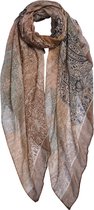 Juleeze Sjaal Dames Print 90*180 cm Bruin Synthetisch Shawl Dames Sjaal