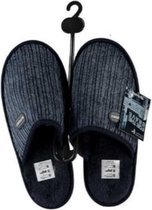 pantoffels heren textiel/rubber blauw maat 43-44