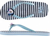 teenslippers strepen meisjes blauw/wit maat 25-26