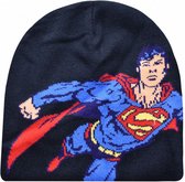 muts Super-Man jongens acryl/elastaan zwart one-size