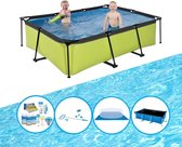 EXIT Zwembad Lime - Frame Pool 220x150x60 cm - Plus accessoires