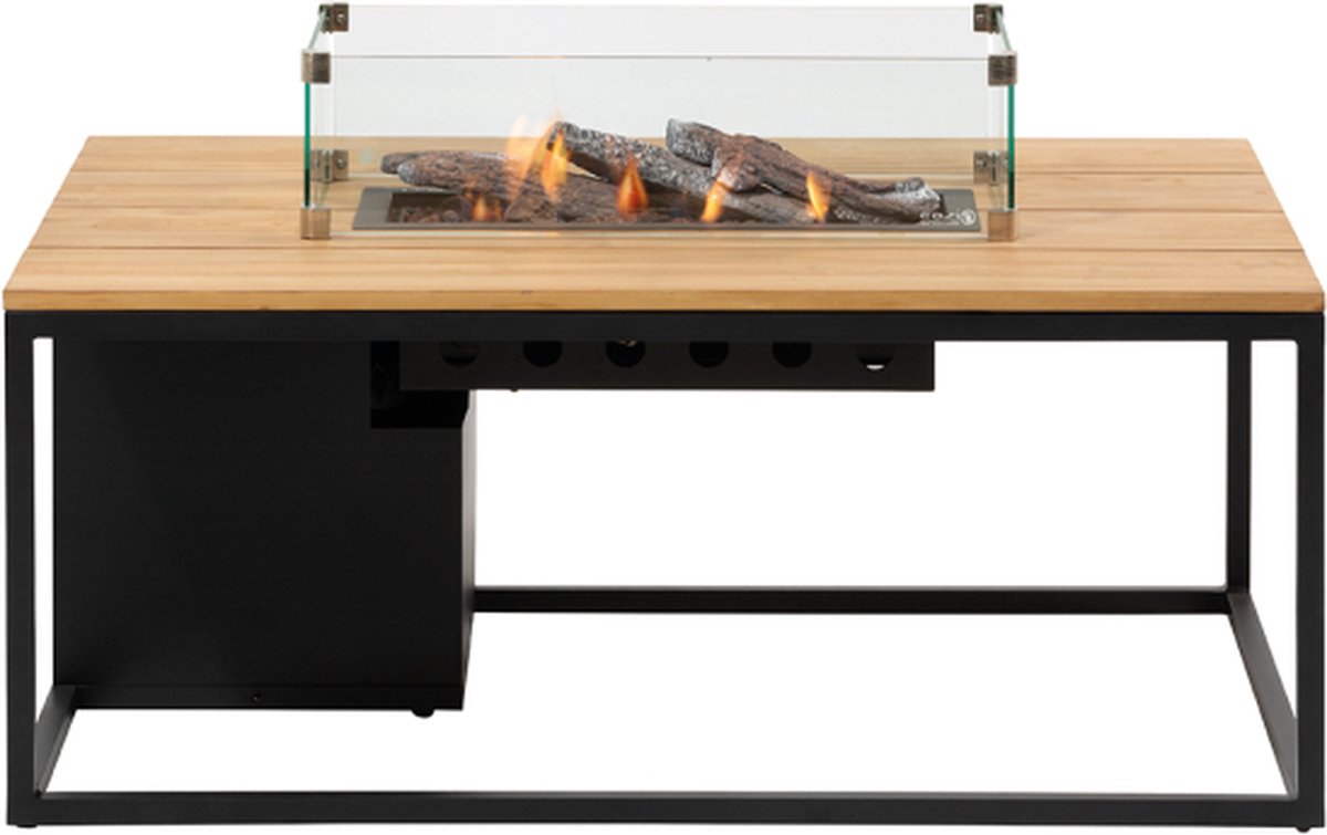Cosi Cosiloft 120 - Table de feu - Noir avec teck