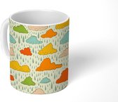 Mok - Koffiemok - Wolk - Regenboog - Regen - Patronen - Mokken - 350 ML - Beker - Koffiemokken - Theemok