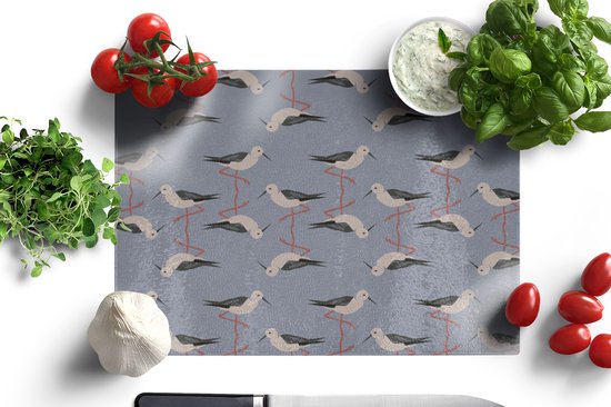 Planche à découper en Verres - 39x28 - Vogel - Cigogne - Motif - Planches à découper en Glas