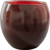 Steege Plantenpot/bloempot - glanzend - keramiek - wijn rood - D28 x H25 cm