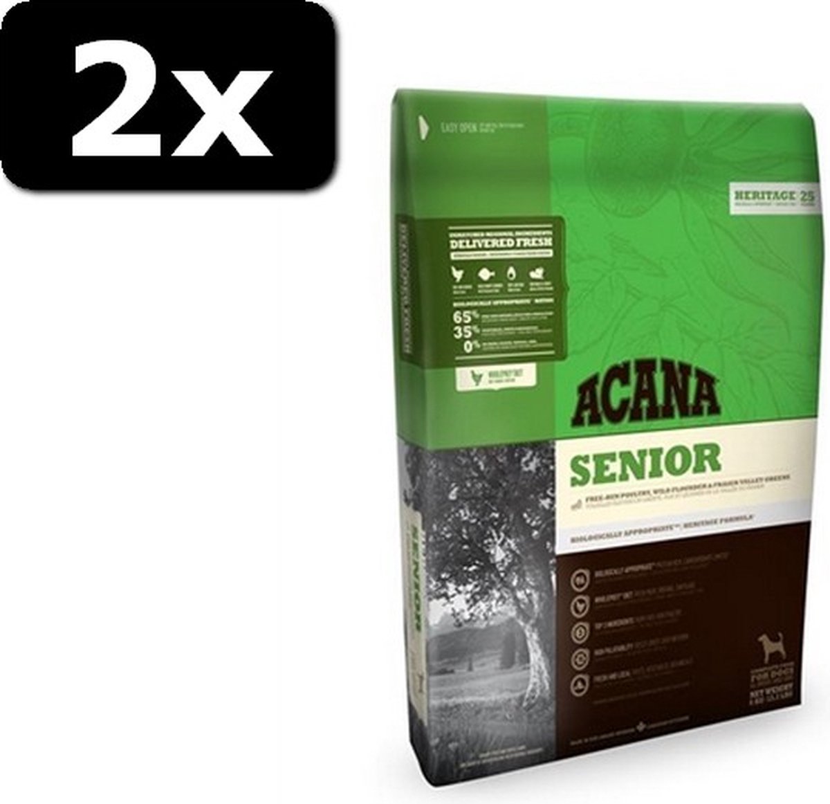 Bol.com 2x ACANA SENIOR DOG 11,4KG aanbieding