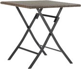 GENERIC - Table bistrot carrée - Table pliante - ZENA - 2 personnes - Marron - 70X70 cm