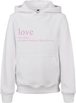 Urban Classics Kinder hoodie/trui -Kids 146/152- Love Definition Wit