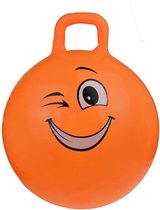 Skippyball smiley pour enfants orange 55 cm - speelgoed d'extérieur d'été