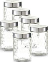 6x Verres de conservation / bocaux en verre 1200 ml vérifié 11 x 17 cm - Zeller - Ustensiles de cuisine - Bocaux de conservation / bocaux de conservation - Conservation / conservation des Consservation alimentaire
