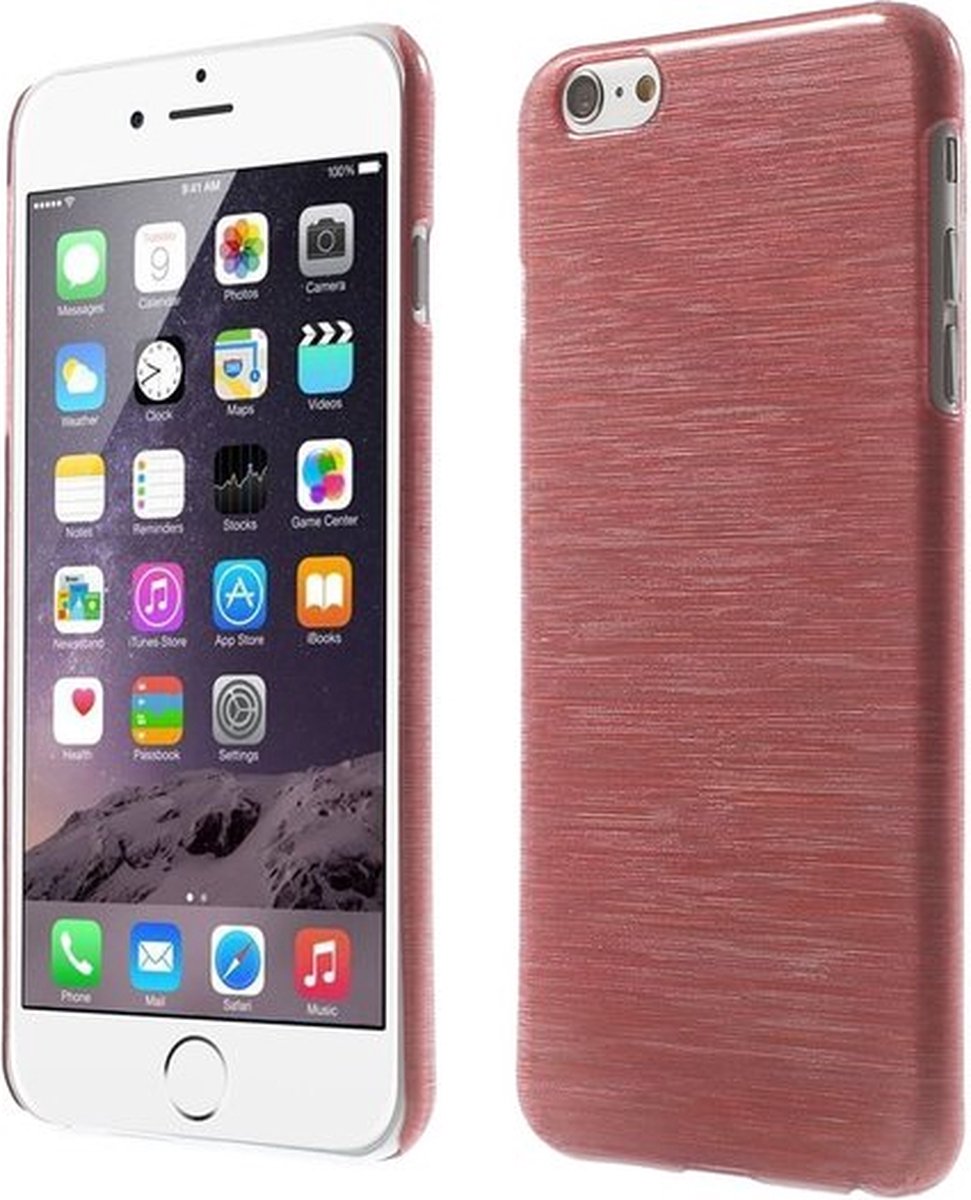 Peachy Brushed hardcase hoesje geschikt voor iPhone 6 6s - Rood