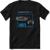 Stug 3 Tank Destroyer leger T-Shirt | Unisex Army Tank Kleding | Dames / Heren Tanks ww2 shirt | Blueprint | Grappig bouwpakket Cadeau - Zwart - S