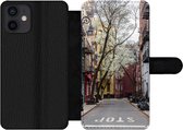 Bookcase Geschikt voor iPhone 12 telefoonhoesje - New York - Amerika - NYC - Met vakjes - Wallet case met magneetsluiting